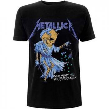 Camiseta Unisex Adulto Metallica Doris con Estampado en la Espalda Talla S Negra