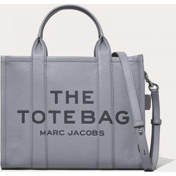 Marc Jacobs Small Wolf Grey Leather Shopping Tote Bag