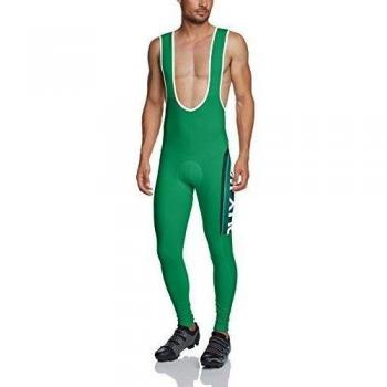 Jolly Wear Calz_Matteo_M - Culote largo térmico con tirantes de ciclismo, color turquesa, talla M