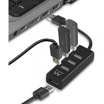 Ewent EW1123 hub de interfaz 480 Mbit/s Negro