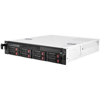 Silverstone sstrm21308 caja de servidor de montaje en rack de 2u compatible con 8x sassata y 6 gbs minisas sff8087