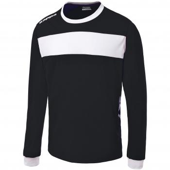 Kappa Remilio LS - Camiseta de equipación para hombre, color negro / blanco, talla YXXL