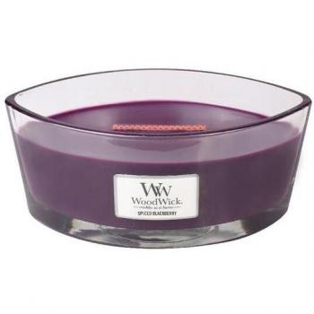 Woodwick Spiced Blackberry Scented Candle with Wooden Wick (Hearthwick) 453.6 g