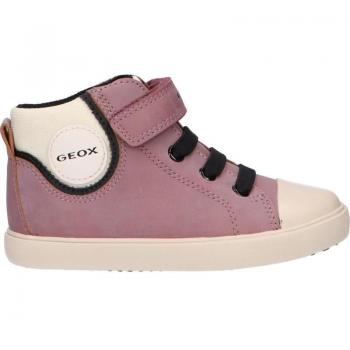 Botas Geox para niña modelo GISLI C8J1M DK ROSE-LT IVORY, características: diseño elegante, combinación de colores rosa claro y marfil, suela antideslizante, material transpirable, cierre con cre