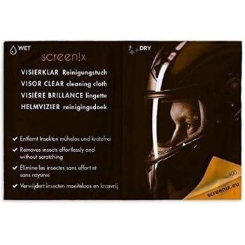 Screenix SI400030 - Paños de limpieza transparentes para visera