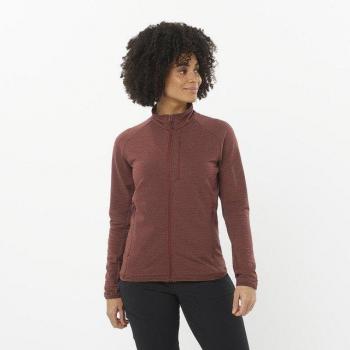 Chaqueta de mujer Salomon Essential Ligera Térmica con cremallera completa violeta granate - S