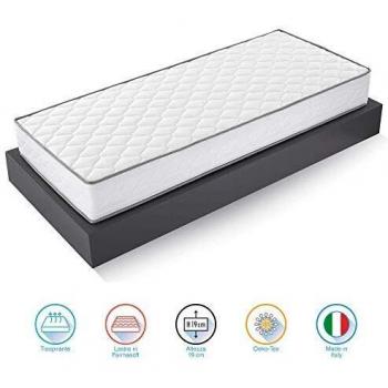 Colchón Farmarelax 80x160 cm, altura 19 cm, ortopédico y anatómico, waterfoam, antibacteriano, indeformable, hipoalergénico y transpirable, enviado al vacío