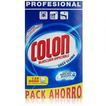 Colon Polvo Activo - Detergente para lavadora, adecuado para ropa blanca y de color, formato polvo - 135 dosis, 7.037 kg
