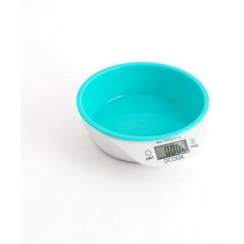 Báscula de Cocina DCOOK Gallery con Bol de 1L y Capacidad de 5kg en Verde Mate