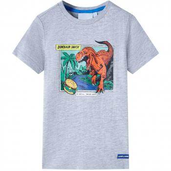 Camiseta para Niños con Estampado de Dinosaurio Azul Oscuro Talla 128