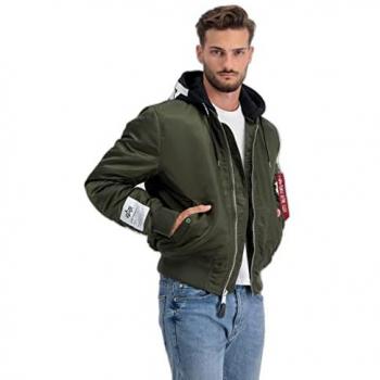 Alpha Industries MA-1P Bomber Jacket Dark Olive Men Size S