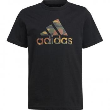Camiseta adidas camo graphic infantil negra manga corta para niño