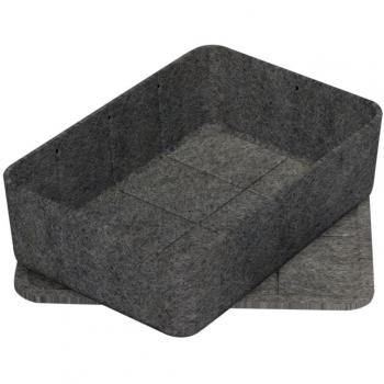 USM Haller Caja de Almacenamiento Inos 250 Baja con Bandeja Antracita/L x An. x Al. 22,3x32,2x9,5cm/sin subdivisión