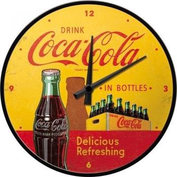 Nostalgic Art 51069 Coca-Cola - In Bottles Yellow - Reloj decorativo de pared