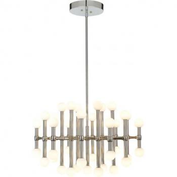 Lámpara colgante moderna Giovanna Níquel satinado con luz de techo colgante LED integrada, temperatura de color 3000K