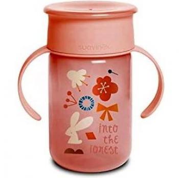 Suavinex Forest 360° Training Cup with Handles 12 m+ Pink 340 ml