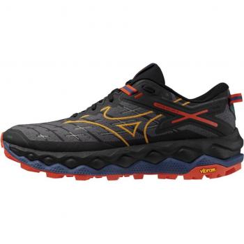 Zapatillas de trail Mizuno Wave Mujin 10 hombre negro, características: color negro y rojo, talla 46,5 EUR, modelo AW24