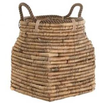 Cesta Decorativa DKD Home Decor 8 x 28 x 60 cm Metal Fibra natural