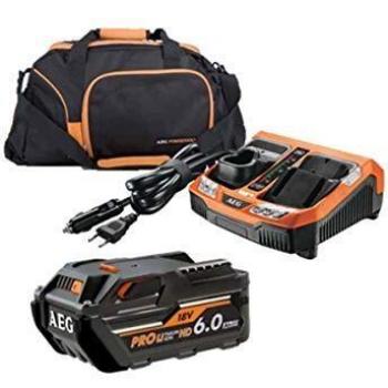 AEG 18V LithiumIon 6.0Ah HD 18V Pack con Cargador Rápido Set L1860Rhdblk