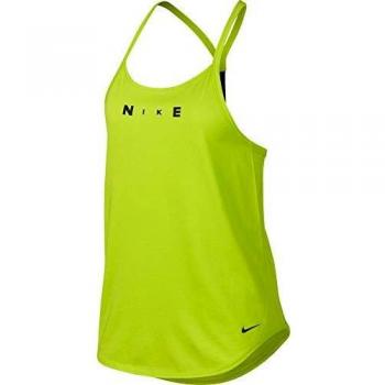 NIKE W Nk TR Srf SPT Elstka Tank Camiseta, Mujer, Cyber/Black, L