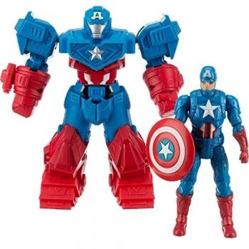 Hasbro Marvel Avengers Mech Strike 8-inch Super Hero Action Figure Toy Ultimate Mech Suit Captain America, For Kids Ages 4 And Up