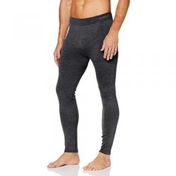 CMP Merino Unterwäsche Lange Hose 39Y4037 Pantalones, Hombre, Nero Mel, Small/Medium