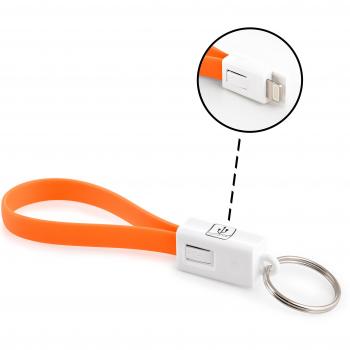 Llavero cargador USB, cable de datos de innoGadgets | Cable de carga Lightning de Silicona para iPhone, iPad, iPod de Apple – Carga rápida y iTunes-Sync | Nunca más sin batería | ¡90 días de garantía de devolución del dinero!
