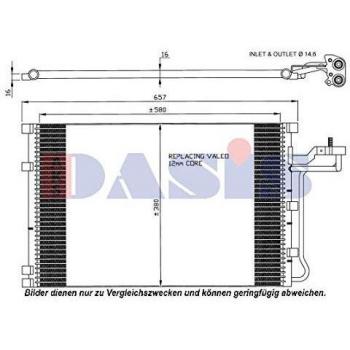 AKS Dasis 222003N Condensador, aire acondicionado