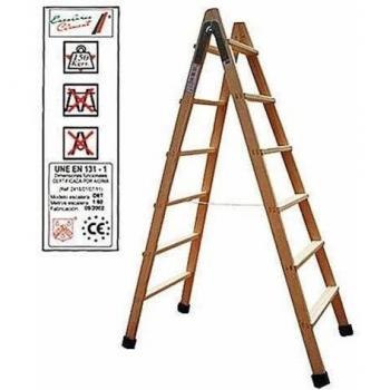 Climent - Escalera Madera Doble Con Taco 7X7