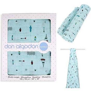 Interbaby Muselina Bebé 120 x 120 cm Extralarga Bambú Don Algodón