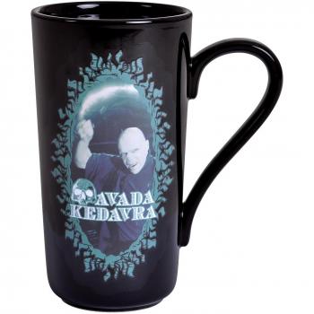 Harry Potter efecto térmico bandeja XXL Lord Voldemort oscuro Marcos negro de cerámica 500ml