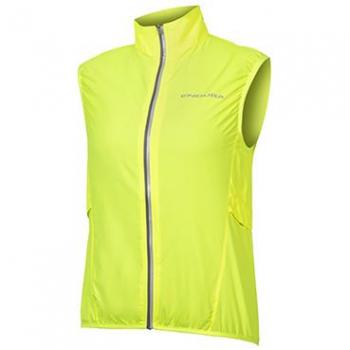 Chaleco cortavientos Endura Pakagilet amarillo fluor mujer - XL
