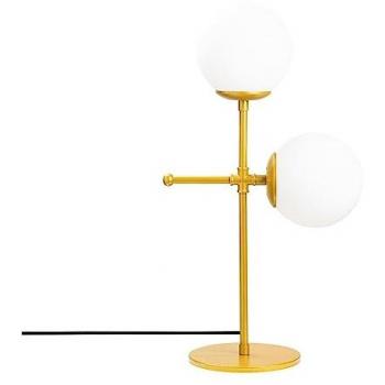 Lámpara de Mesa Dorada Modelo 8 con Dos Luces LED