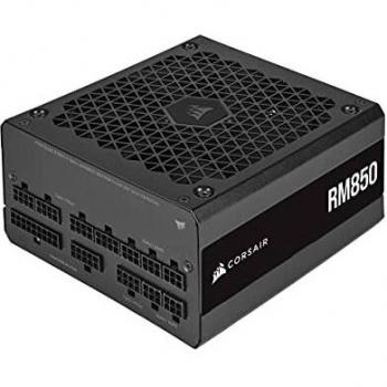 Corsair RM850 2021, RM Series, 850 Watts 80 Plus Gold Fuente de Alimentación ATX Totalmente Modular, Conectores Triples EPS12V, Poco Ruido, Modo de Zero RPM, Condensadores de 105 °C, Negro
