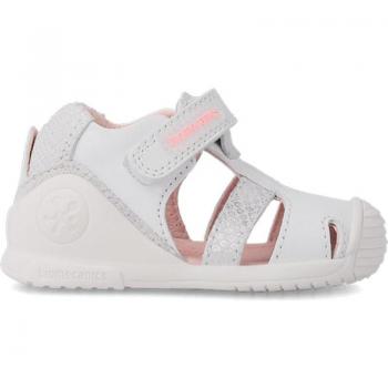 Sandalias Primeros Pasos Biomecanics modelo 232102-C para niña en color blanco