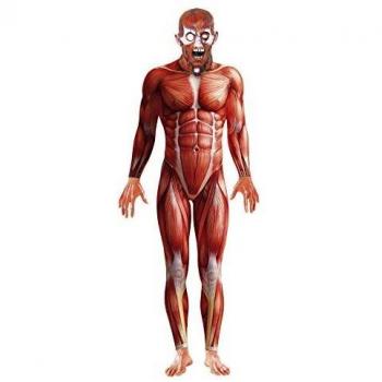 Disfraz de Mimo Anatómico Humano - Talla M con Máscara para Halloween
