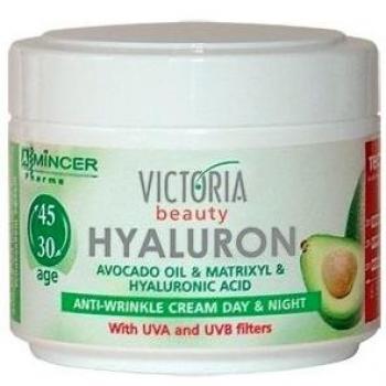 Victoria Beauty - Ácido hialurónico, crema antiarrugas, día y noche, crema de aceite de aguacate y Matrixyl con filtro UV para mayores de 30 años - 50 ml
