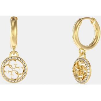 Guess JUBE02135JWYGT-U Life in 4G Stainless Steel Hoop Earrings with Cubic Zirconia