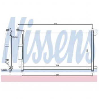 Condensador de aire acondicionado Nissens 94621, sistema de aire acondicionado, alta eficiencia, diseño optimizado para un rendimiento mejorado, fabricado con materiales de calidad para mayor durabilidad y resistencia a la corrosión