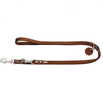 Correa Ajustable de Cuero para Perro Hunter Color Cognac 200 cm