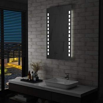 vidaXL Espejo de pared de baño con LED 60x100 cm