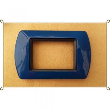 Placchette ABS Compatibles para Serie Living International - Placa Azul - 4 Foros