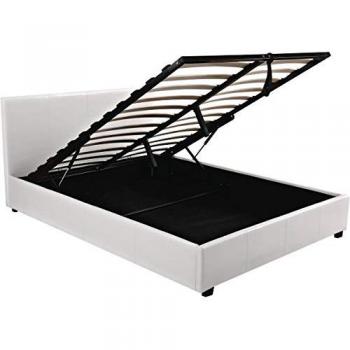 Cama en PVC Carla con Cofre - 160 x 200 cm - Blanco