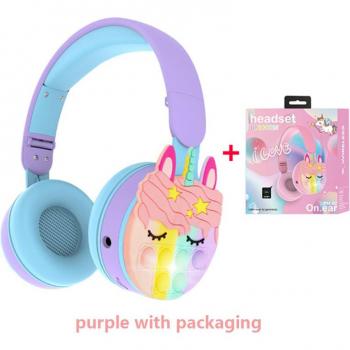 Auriculares Inalámbricos Bluetooth PM-02 para Niños con Micrófono, Iluminación RGB y Diseño de Dibujos Animados