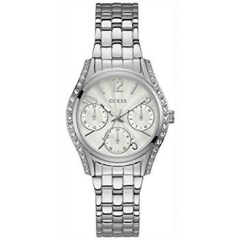 Guess Womens Multi dial Quartz Watch with Stainless Steel Strap W1020L1