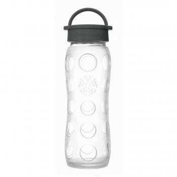 Botella de vidrio transparente con tapa clásica de 600 mililitros Lifefactory