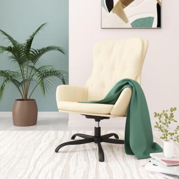 Sillón de relax de cuero sintético crema vidaXL