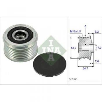 Rueda libre del generador y alternador INA 535 0224 10