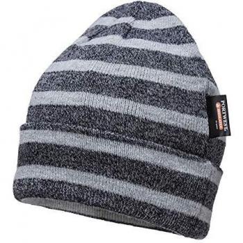 Gorro de punto aislado rayado, B024G7R