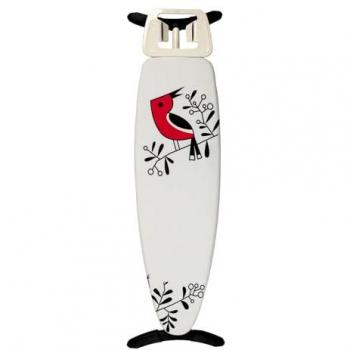 Tabla de Planchar Ovalada YoungVIP 116x35 cm | Estable con Patas Antideslizantes | Soporte para Plancha | Funda 100% Algodón y Relleno | Altura Regulable hasta 92